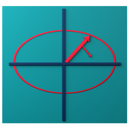 Left Handed Elliptical Polarization  3D Icon