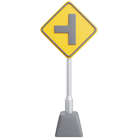 Left Intersection Sign  3D Icon