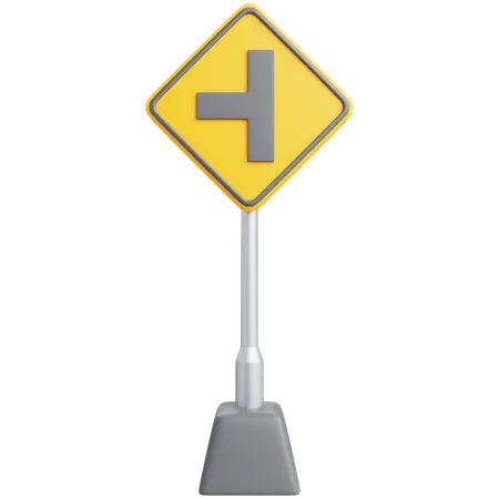 Left Intersection Sign  3D Icon