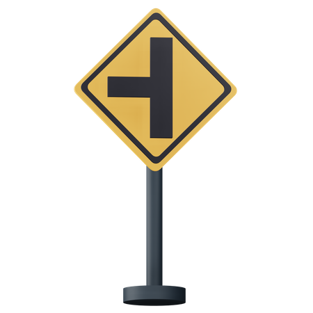 Left Intersection Sign  3D Icon