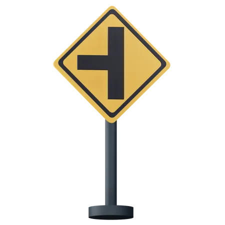 Left Intersection Sign  3D Icon