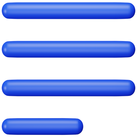 Left Justify  3D Icon