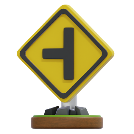 LEFT ROAD INTERACTION SIGN  3D Icon