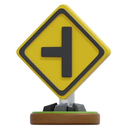 LEFT ROAD INTERACTION SIGN  3D Icon