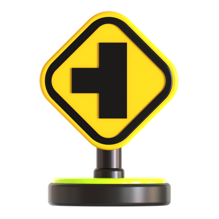 Left Road Traffic Sign  3D Icon