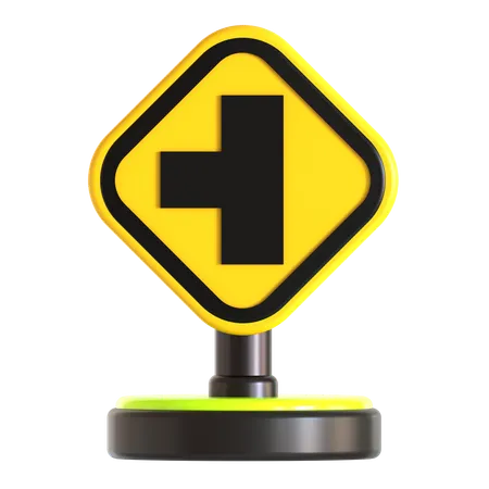 Left Road Traffic Sign  3D Icon