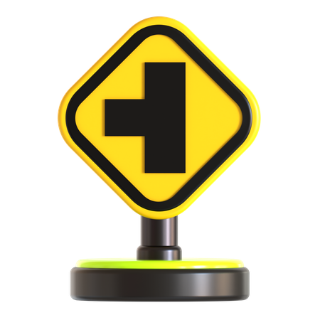 Left Road Traffic Sign  3D Icon