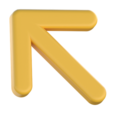 Left Top Arrow  3D Icon