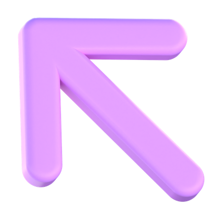 Left Top Arrow  3D Icon