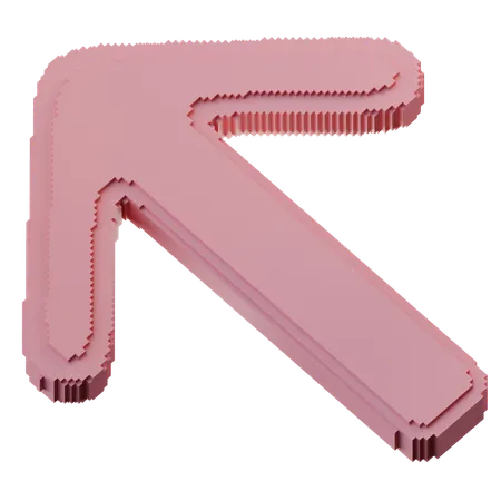 Left Top Arrow  3D Icon