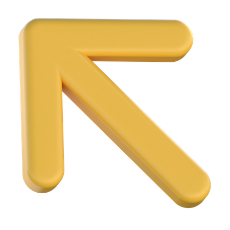 Left Top Arrow  3D Icon