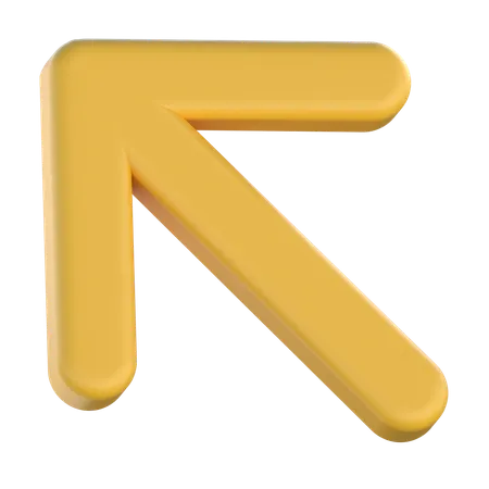 Left Top Arrow  3D Icon