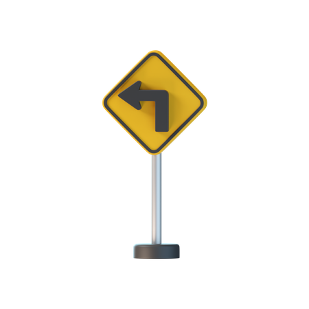 Left Turn  3D Icon