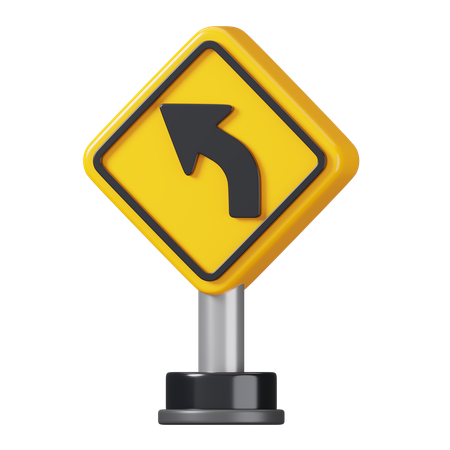 Left Turn  3D Icon