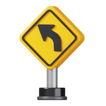 Left Turn  3D Icon