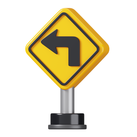 Left Turn  3D Icon