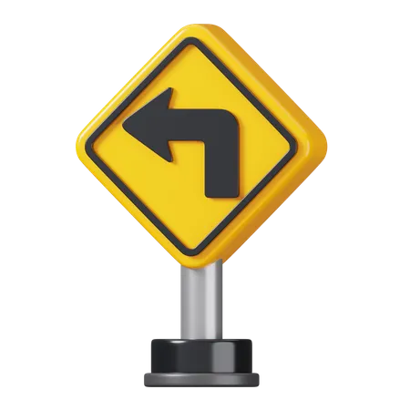 Left Turn  3D Icon