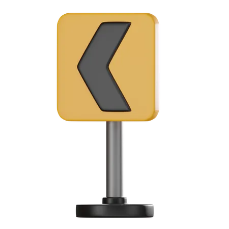 Left turn  3D Icon