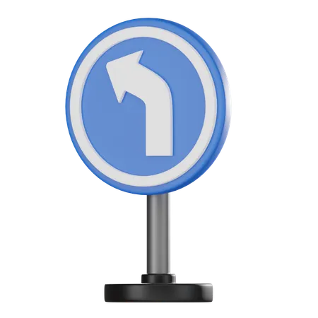 Left Turn  3D Icon