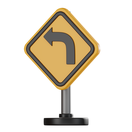 Left Turn  3D Icon