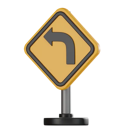 Left Turn  3D Icon