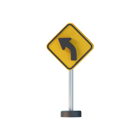 Left Turn  3D Icon