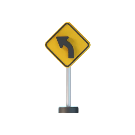 Left Turn  3D Icon