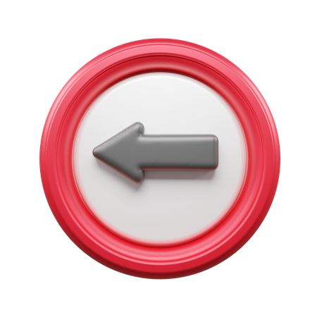 Left Turn  3D Icon