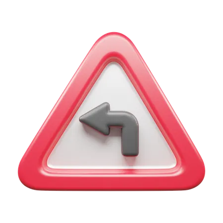 Left Turn  3D Icon