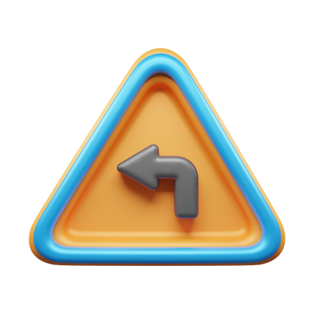 Left Turn  3D Icon