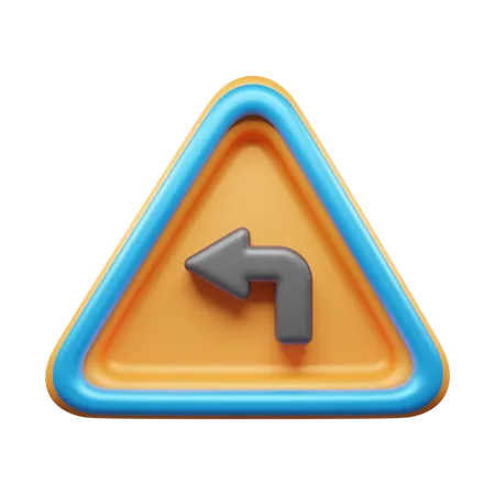 Left Turn  3D Icon