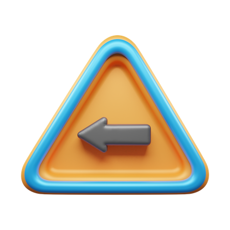 Left Turn  3D Icon