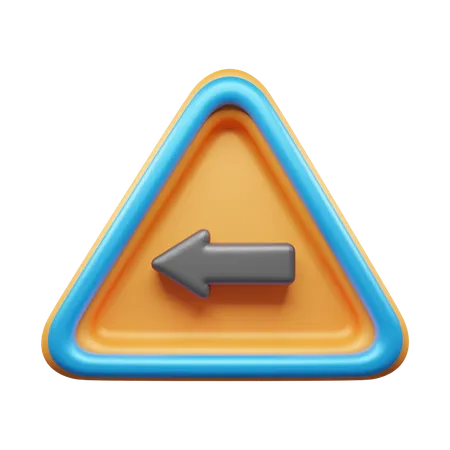 Left Turn  3D Icon