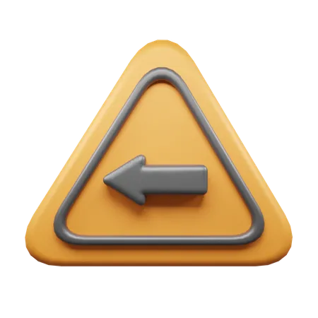 Left Turn  3D Icon