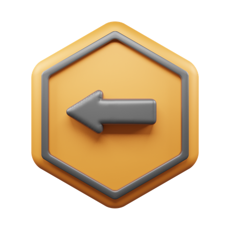 Left Turn  3D Icon