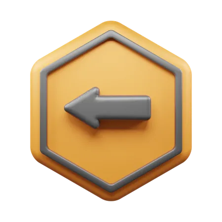 Left Turn  3D Icon