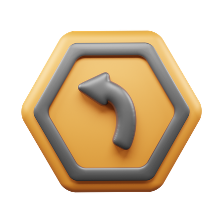 Left Turn  3D Icon