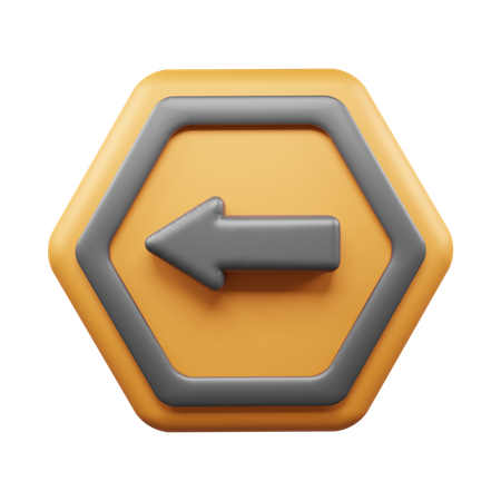 Left Turn  3D Icon