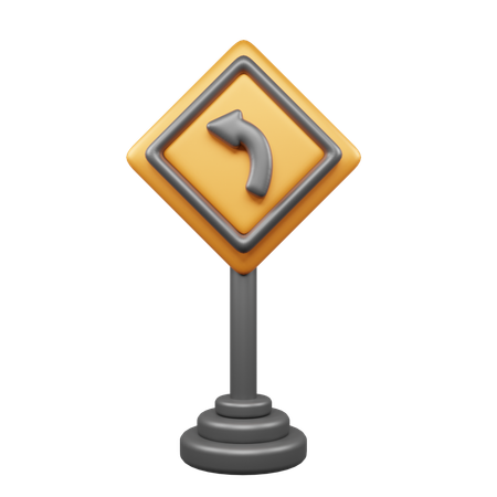 Left Turn  3D Icon