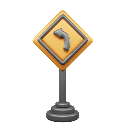 Left Turn  3D Icon