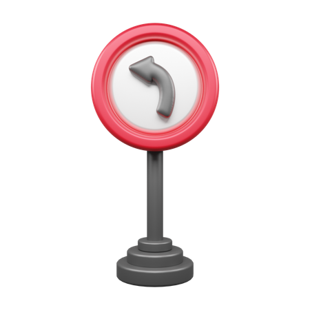 Left Turn  3D Icon