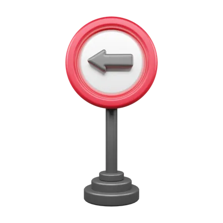 Left Turn  3D Icon