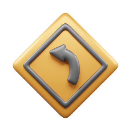 Left Turn  3D Icon