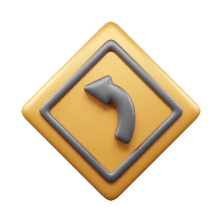 Left Turn  3D Icon