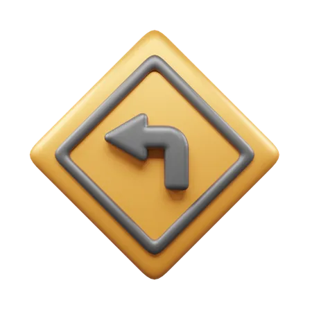 Left Turn  3D Icon