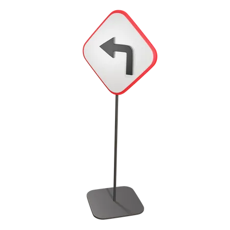 Left Turn  3D Icon