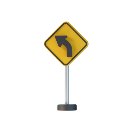 Left Turn 3D Icon