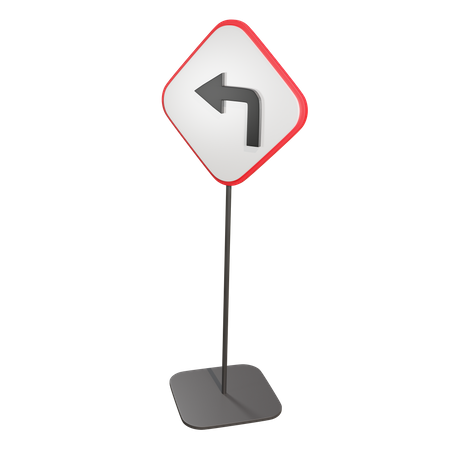 Left Turn  3D Icon