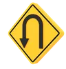 Left U Turn Sign