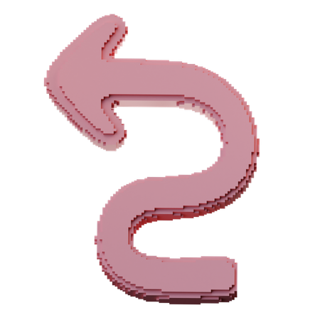 Left Up Arrow  3D Icon